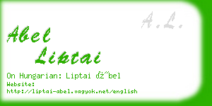 abel liptai business card